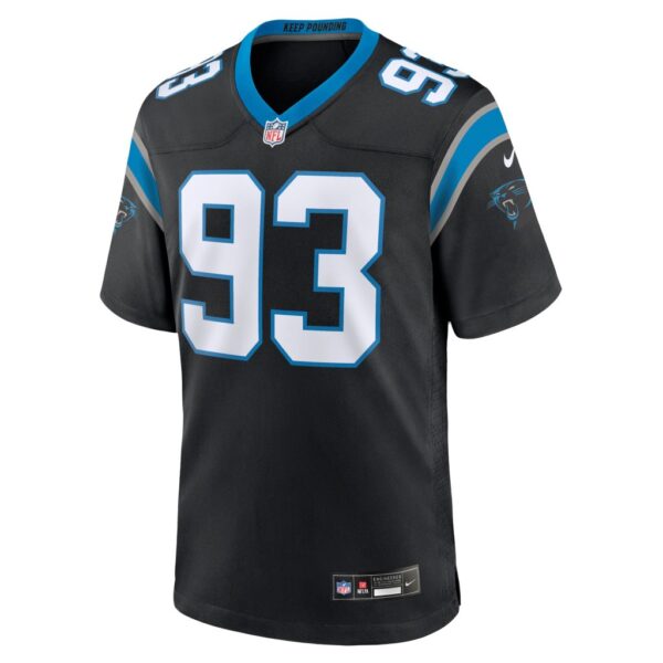 Men's Carolina Panthers Bravvion Roy Nike Black Team Game Jersey