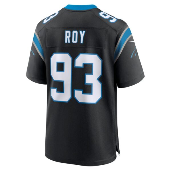 Men's Carolina Panthers Bravvion Roy Nike Black Team Game Jersey