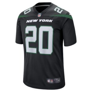 Men's New York Jets Breece Hall Nike Stealth Black Alternate Game Player Jersey