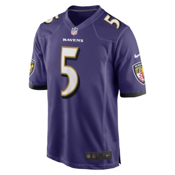 Men's Baltimore Ravens Brett Hundley Nike Purple Home Game Player Jersey