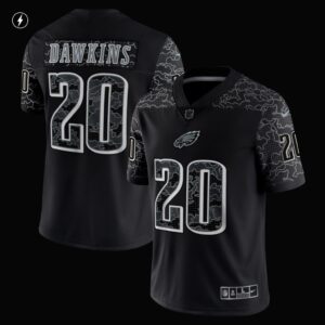 Men's Philadelphia Eagles Brian Dawkins Nike Black Retired Player RFLCTV Limited Jersey