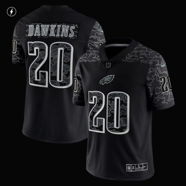 Men's Philadelphia Eagles Brian Dawkins Nike Black Retired Player RFLCTV Limited Jersey