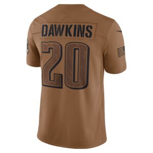 Brian Dawkins Philadelphia Eagles Nike 2023 Salute To Service Retired Player Limited Jersey - Brown