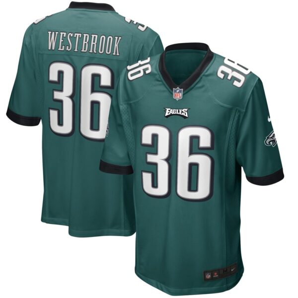 Men's Philadelphia Eagles Brian Westbrook Nike Midnight Green Game Retired Player Jersey