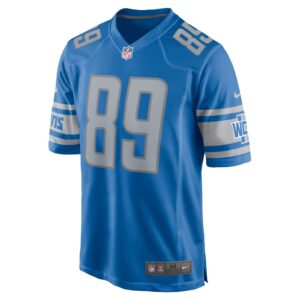 Men's Detroit Lions Brock Wright Nike Blue Game Jersey