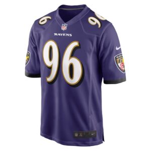 Men's Baltimore Ravens Broderick Washington Nike Purple Game Player Jersey