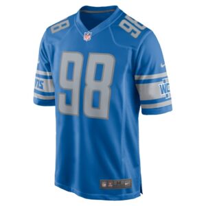 Men's Detroit Lions Brodric Martin Nike Blue Team Game Jersey