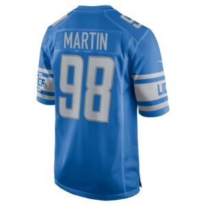 Men's Detroit Lions Brodric Martin Nike Blue Team Game Jersey