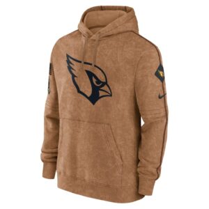 Arizona Cardinals Nike 2023 Salute To Service Club Pullover Hoodie - Brown