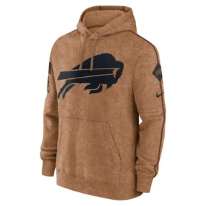 Buffalo Bills Nike 2023 Salute To Service Club Pullover Hoodie - Brown