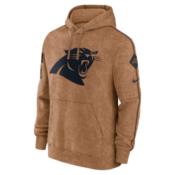 Carolina Panthers Nike 2023 Salute To Service Club Pullover Hoodie - Brown