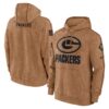 Green Bay Packers Nike 2023 Salute To Service Club Pullover Hoodie - Brown