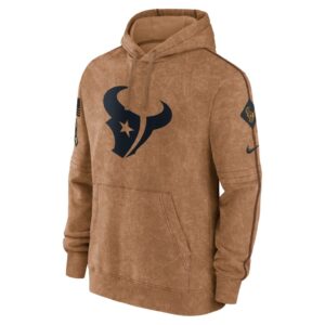 Houston Texans Nike 2023 Salute To Service Club Pullover Hoodie - Brown