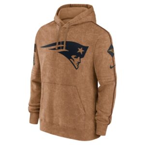 New England Patriots Nike 2023 Salute To Service Club Pullover Hoodie - Brown