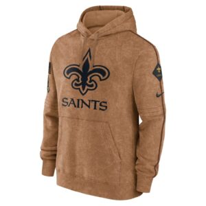 New Orleans Saints Nike 2023 Salute To Service Club Pullover Hoodie - Brown