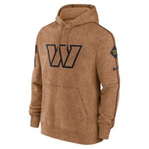 Washington Commanders Nike 2023 Salute To Service Club Pullover Hoodie - Brown