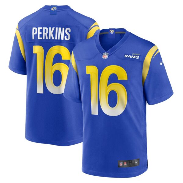 Men's Los Angeles Rams Bryce Perkins Nike Royal Game Player Jersey