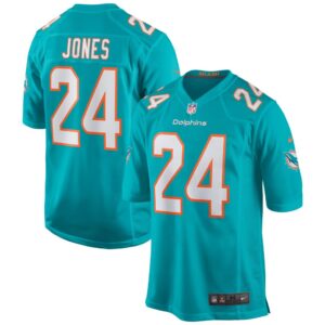 Men's Miami Dolphins Byron Jones Nike Aqua Game Jersey