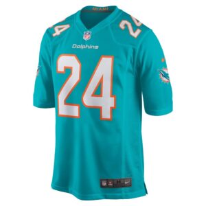 Men's Miami Dolphins Byron Jones Nike Aqua Game Jersey