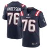 Men's New England Patriots Calvin Anderson Nike Navy Game Jersey