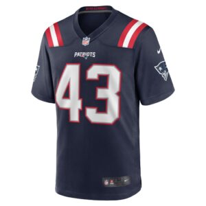 Men's New England Patriots Calvin Munson Nike Navy Home Game Player Jersey