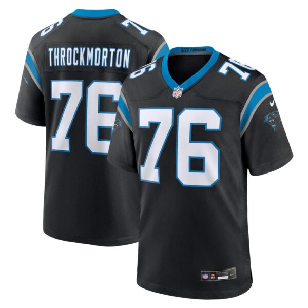 Calvin Throckmorton Carolina Panthers Nike Team Game Jersey - Black