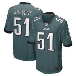 Men's Philadelphia Eagles Cam Jurgens Nike Midnight Green Game Player Jersey