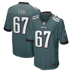 Men's Philadelphia Eagles Cameron Tom Nike Midnight Green Game Player Jersey