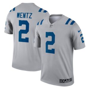 Men's Indianapolis Colts Carson Wentz Nike Gray Inverted Legend Jersey