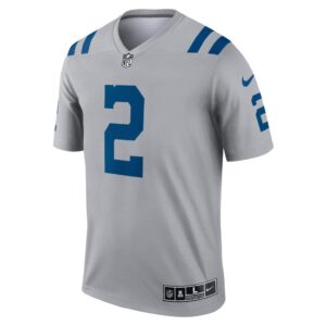 Men's Indianapolis Colts Carson Wentz Nike Gray Inverted Legend Jersey