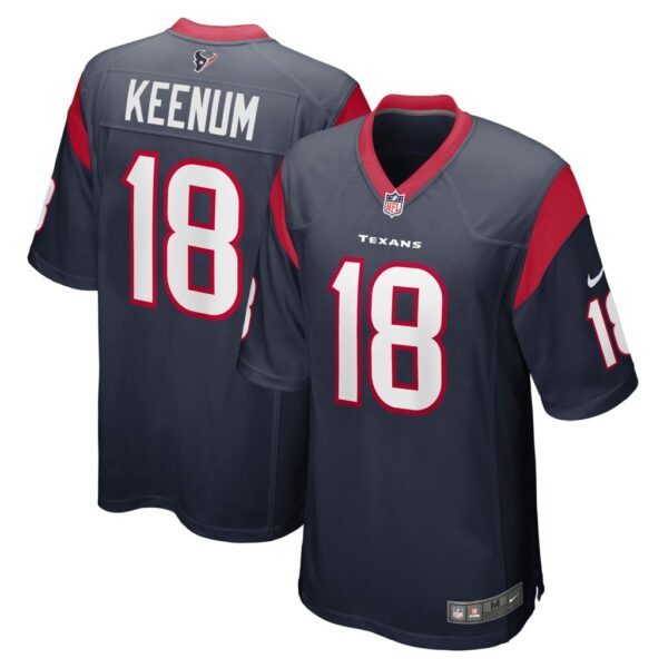 Men's Houston Texans Case Keenum Nike Navy Team Game Jersey