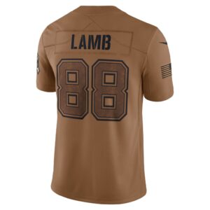 CeeDee Lamb Dallas Cowboys Nike 2023 Salute To Service Limited Jersey - Brown