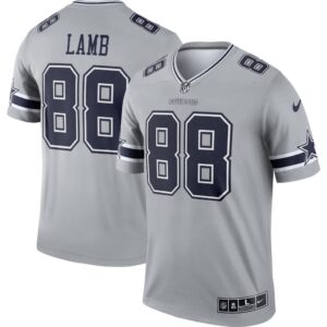 Men's Dallas Cowboys CeeDee Lamb Nike Gray Inverted Legend Jersey