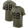 Men's Dallas Cowboys CeeDee Lamb Nike Olive 2022 Salute To Service Name & Number T-Shirt