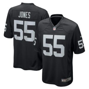 Men's Las Vegas Raiders Chandler Jones Nike Black Game Jersey