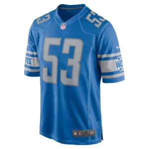 Men's Detroit Lions Charles Harris Nike Blue Game Jersey