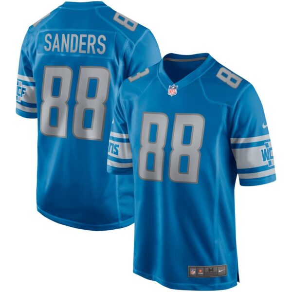 Men's Detroit Lions Charlie Sanders Nike Blue Game Retired Player Jersey