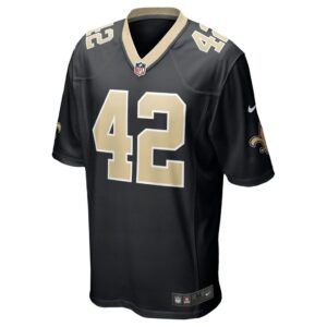 Men's New Orleans Saints Chase Hansen Nike Black Game Jersey