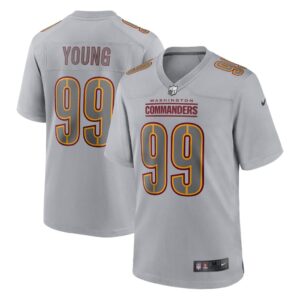 Men's Washington Commanders Chase Young Nike Gray Atmosphere Fashion Game Jersey