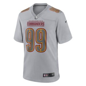 Men's Washington Commanders Chase Young Nike Gray Atmosphere Fashion Game Jersey