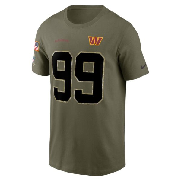 Men's Washington Commanders Chase Young Nike Olive 2022 Salute To Service Name & Number T-Shirt