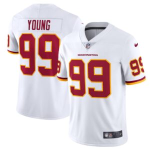 Men's Washington Football Team Chase Young Nike White Vapor Limited Jersey