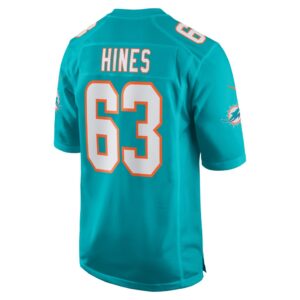 Chasen Hines Miami Dolphins Nike Team Game Jersey - Aqua