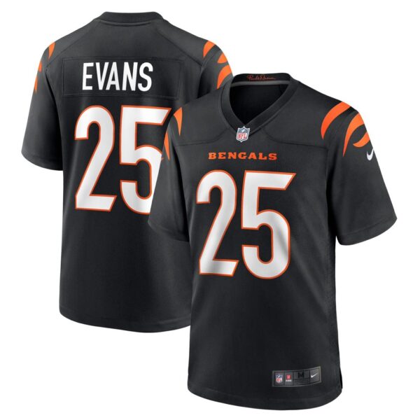 Men's Cincinnati Bengals Chris Evans Nike Black Game Jersey