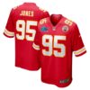 Men's Kansas City Chiefs Chris Jones Nike Red Super Bowl LVII Patch Game Jersey