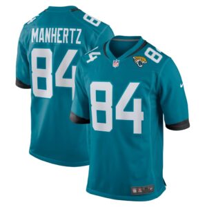 Men's Jacksonville Jaguars Chris Manhertz Nike Teal Game Jersey