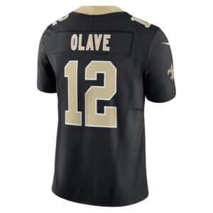 Men's New Orleans Saints Chris Olave Nike Black Vapor F.U.S.E. Limited Jersey