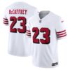 Men's San Francisco 49ers Christian McCaffrey Nike White Alternate Vapor F.U.S.E. Limited Jersey