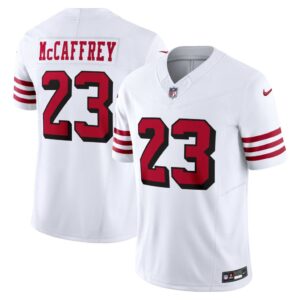 Men's San Francisco 49ers Christian McCaffrey Nike White Alternate Vapor F.U.S.E. Limited Jersey