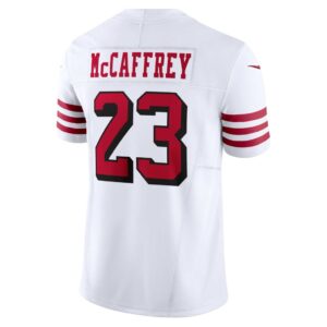 Men's San Francisco 49ers Christian McCaffrey Nike White Alternate Vapor F.U.S.E. Limited Jersey